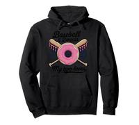 Baseball Et Donuts Mes Deux Amours Sweat à Capuche