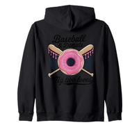 Baseball Et Donuts Mes Deux Amours Sweat à Capuche