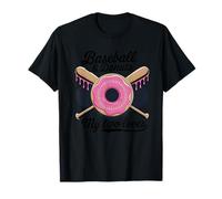 Baseball Et Donuts Mes Deux Amours T-Shirt