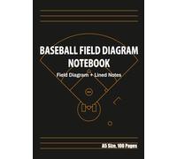 Baseball Field Diagram Notebook A5: Field Diagram & Lined Notes Layout | Strategy & Game Planning Journal for Coaches and Players | 100 Pages