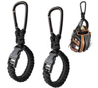 Baseball Glove Hanging Chain - 2PCS Seven-Core Paracord Glove Clip | Portable Carabiner Hook Holder For Baseball Softball Gloves | Woven Rope Strap For Bag Backpack Fence, Sports Gear Organize