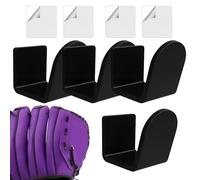 Baseball Glove Stand, 4 Piece Acrylic Storage Set, Space Saving Glove Holder Display Rack Clear Design, Sports Organizer Accessory, Display Gear with Sturdy Build, Essential for Home Apartment Dorm
