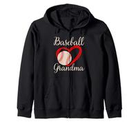 Baseball Grandma Femmes Famille Coeur Assorti Fête des Mères Sweat à Capuche