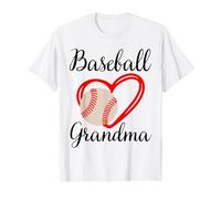 Baseball Grandma Femmes Famille Coeur Assorti Fête des Mères T-Shirt