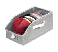 Baseball Hat Organizer | Stackable Cap Storage Box With Clear Window Lid | Large Space-Saving Baseball Cap Holder | For Home Closet Bedroom Travel Dormitory RV Office Shelf Organization