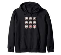 Baseball Heart Faces Cute Love Fan Sweat à Capuche