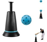 Baseball Hitting Tool - Solo Practice Batting Trainer with Nylon Cord,Baseball for Hitting Tool Without A Pitcher,Includes 1 Popper Ball for Swing Training,Portable Adjustable Training Tee Popper