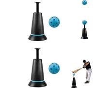 Baseball Hitting Tool - Solo Practice Batting Trainer with Nylon Cord,Baseball for Hitting Tool Without A Pitcher,Includes 1 Popper Ball for Swing Training,Portable Adjustable Training Tee Popper