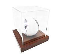 Baseball Holder - Acrylique, 4,72 x 4,72 x 4,92 po Shadow Box Dust-Proof Protection And Clear Display Stand Autographed BaseballDisplay Organizer, Baseball Display Case For Bedroom Decor, Dorm Rooms