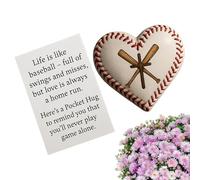 Baseball Hug - Souvenir inspirant 3D en forme de cœur | Carte à collectionner pour les athlètes, les chefs d'équipe, les fans. Les collectionneurs, les tournois d'entraînement, les voyages, les