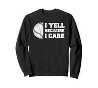 Baseball I Hell Because I Care Funny Parent Fan de Sport Lt. Sweatshirt