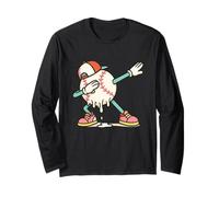 Baseball Ice Cream Drip Dabbing Funny Baseball Lover Manche Longue