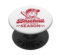 Baseball is My Favorite Season T-Shirt de Sport rétro Amusant PopSockets PopGrip Adhésif