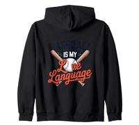 Baseball is My Love Langue Fan Player Coach Sports Lover Sweat à Capuche