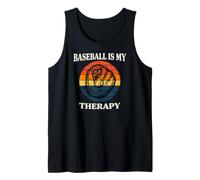 Baseball is My Therapy Vintage Retro Glove Player Débardeur