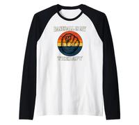 Baseball is My Therapy Vintage Retro Glove Player Manche Raglan