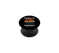 Baseball is My Therapy Vintage Retro Glove Player PopSockets PopGrip Adhésif
