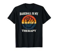 Baseball is My Therapy Vintage Retro Glove Player T-Shirt