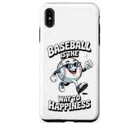 Baseball Is the Way to Happiness Swing, Smile, Repeat Coque pour iPhone XS Max