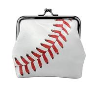 Baseball Lace Close Up Print Petit Porte-Monnaie Kiss-Lock Pochette en Cuir Changer de Portefeuille Cadeaux pour Hommes Femmes