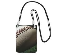 Baseball Lace Close Up1 Print Sac à bandoulière pour femme, sac à bandoulière, sac à main, mini sac de voyage, sac de téléphone, portefeuille de téléphone, noir, Taille unique