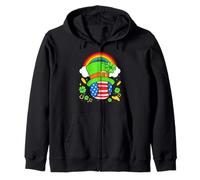 Baseball Leprechaun Hat USA Flag Rainbow St Patricks Day Sweat à Capuche