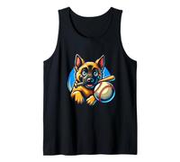 Baseball Malinois Avec Balle Et Batte Débardeur