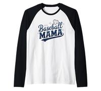 Baseball Mama Galaxy Script Heart Design Sports Mom Love Manche Raglan