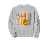 Baseball Mom Baseball Coquette Batte Brushstroke Baseball Ball Sweatshirt