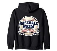 Baseball Mom Director of Dugout Snacks Funny Mother's Day Sweat à Capuche