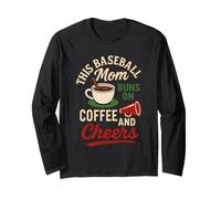 Baseball Mom Dugout Life Day Game Day Support Team Spirit Manche Longue
