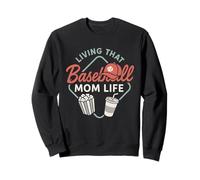 Baseball Mom Dugout Life Day Game Day Support Team Spirit Sweatshirt