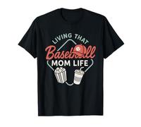Baseball Mom Dugout Life Day Game Day Support Team Spirit T-Shirt