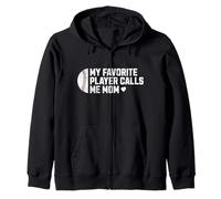 Baseball Mom Ma joueuse préférée m'appelle Maman Sweat à Capuche