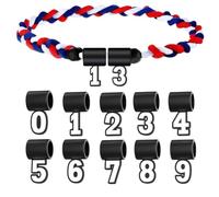 Baseball Necklace Number - Silicone 1.8x3.5cm | 10Pcs Chain Set | For Fans | Silicone Necklace Number Pendants From 0-9 for Fans Players Coaches Fathers Daily Birthday Graduation Father's Day Team