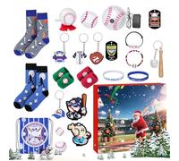 Baseball Noël de l'Avent 2025-24 jours Accessoires de sport de balle, décoration de baseball, calendrier de compte à rebours pour les amateurs de joueurs membres de l'équipe Saison de Noël Reuni