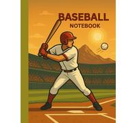 Baseball Notebook: /8.5x11 inch/ 118 lined pages with a baseball field lightened in the background/ 2 larger baseball field diagram pages/ glossy/