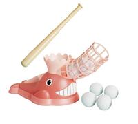 Baseball Pitching Machine Outdoor Toy, Adjustable Swing Trainer, Batting Practice Pitcher, Bat and Ball Set for Kids, Family, Backyard Games, Training, Sports Activities, 13.39x8.66x9.06 inches