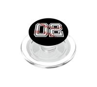Baseball Player #02 Jersey Back No 02 Sports Pit Ball PopSockets PopGrip pour MagSafe