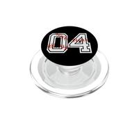 Baseball Player #04 Jersey Back No 04 Sports Pit Ball PopSockets PopGrip pour MagSafe