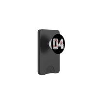 Baseball Player #04 Jersey Back No 04 Sports Pit Ball PopSockets PopWallet pour MagSafe