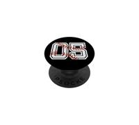Baseball Player #05 Jersey Back No 05 Sports Pit Ball PopSockets PopGrip Adhésif