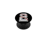 Baseball Player #2 Jersey Back No 2 Sports Pit Ball PopSockets PopGrip Adhésif