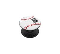 Baseball Player #6 Back No 6 Baseball Pit Boy Girl PopSockets PopGrip Adhésif