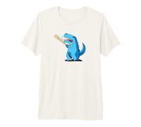 Baseball Softball Dinosaure Enfant Baseball Joueur de Baseball T-Shirt Haut de Gamme