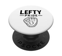 Baseball Softball gaucher fière Femme Homme rétro PopSockets PopGrip Adhésif