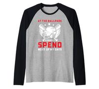 Baseball Softball Mom Ballpark Manche Raglan