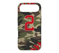 Baseball Softball Number 2 Jersey Uniform Camouflage Red Coque pour iPhone Air