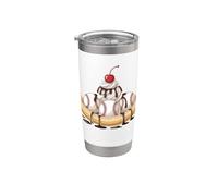 Baseball Split Banana Funny Baseball Player Dessert Humour Gobelet isotherme en acier inoxydable double paroi
