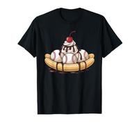 Baseball Split Banana Funny Baseball Player Dessert Humour T-Shirt Graphique avec Valeur